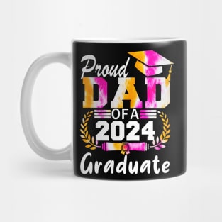 Tie Dye Proud Dad of a 2024 Graduate Class of 2024 Senior Mug